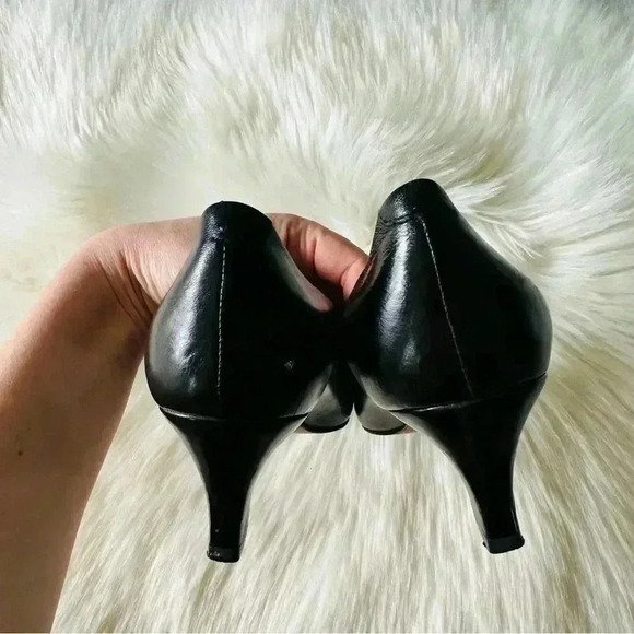 Nickles Leather Heels Italy Shoes 7.5 - Picture 6 of 9